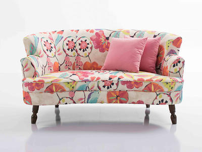 Beautiful flower fabric sofa modern couch design